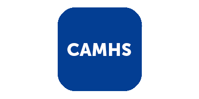 CAMHS icon on dark blue background