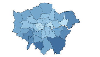 Bowel screening map of london