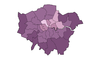 Breast screening map of london