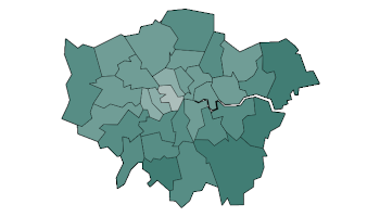Cervical screening map of london