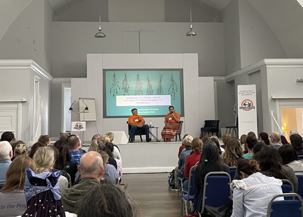 Jay MacGillivray (left) and Cheryllee Bourgeois (right) presenting as part of the International Street Medicine Symposium