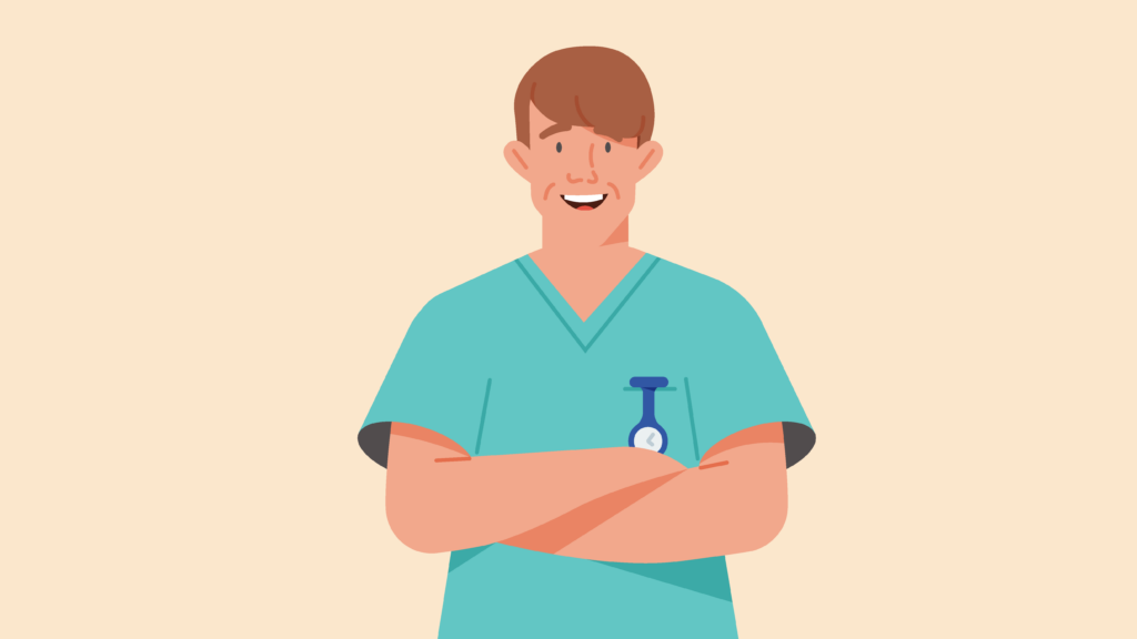 Smiling male nurse