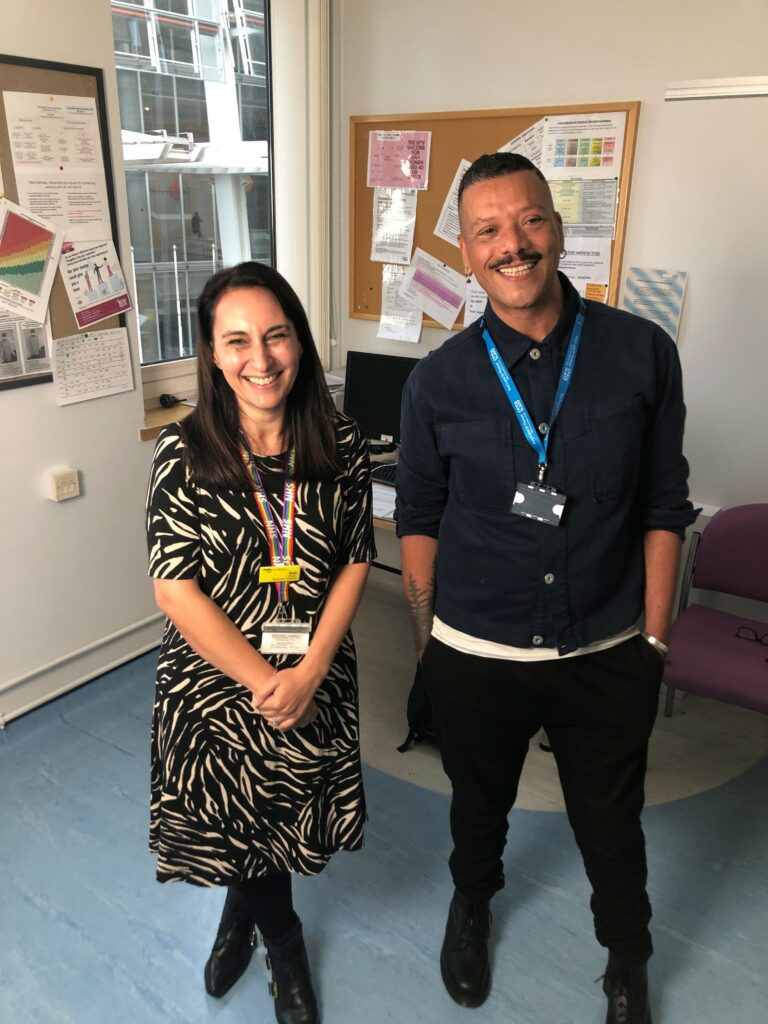 Members of the METRO Charity at a clinic supporting people living with HIV