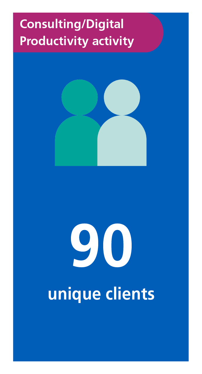 Consulting - Digital Productivity activity 90 unique clients